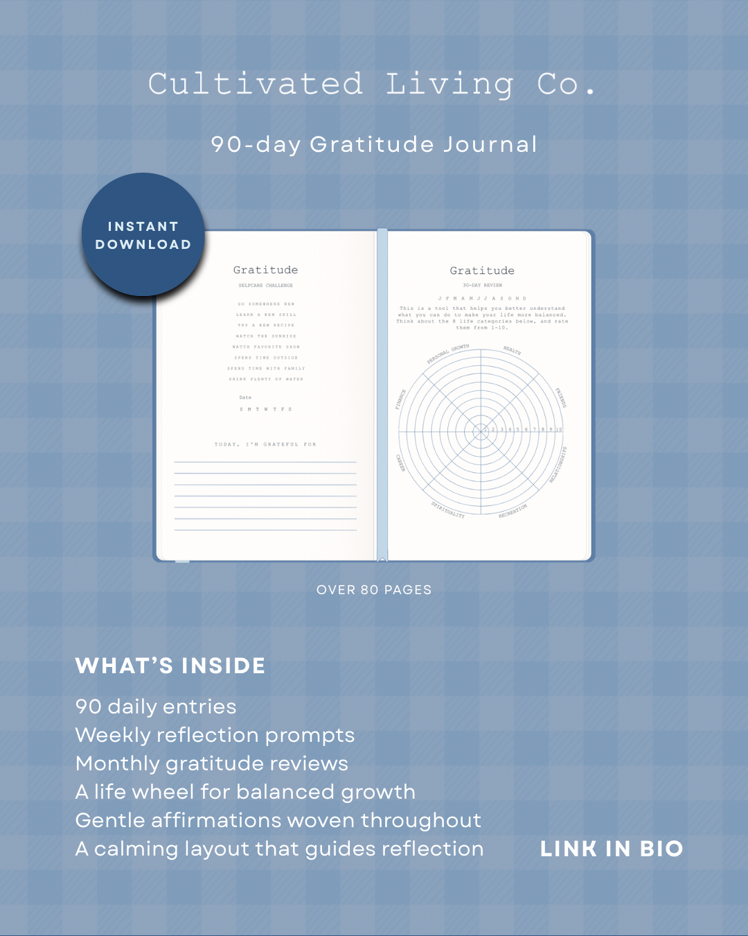 Cultivated Gratitude 90-Day Journal (Digital)