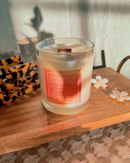 DAMASK ROSE 8OZ CANDLE