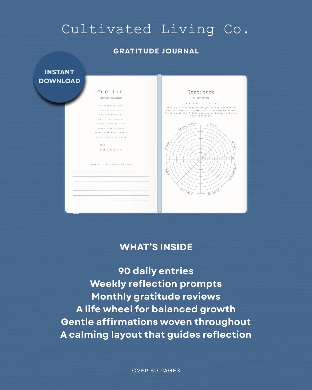 Cultivated Gratitude 90-Day Journal (Digital)