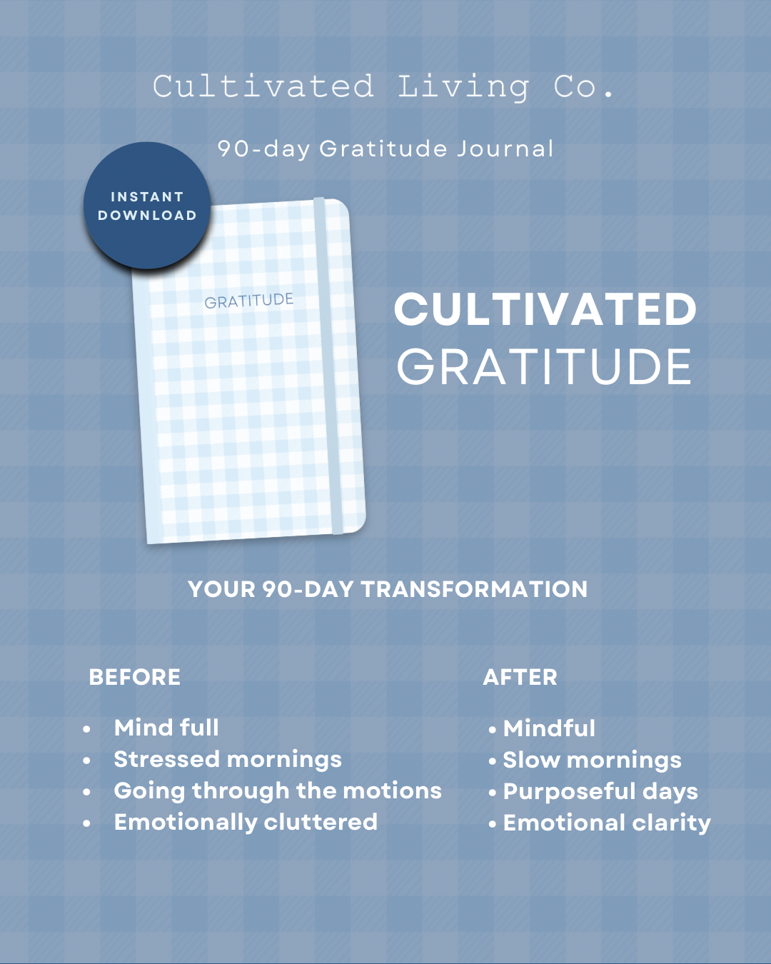 Cultivated Gratitude 90-Day Journal (Digital)
