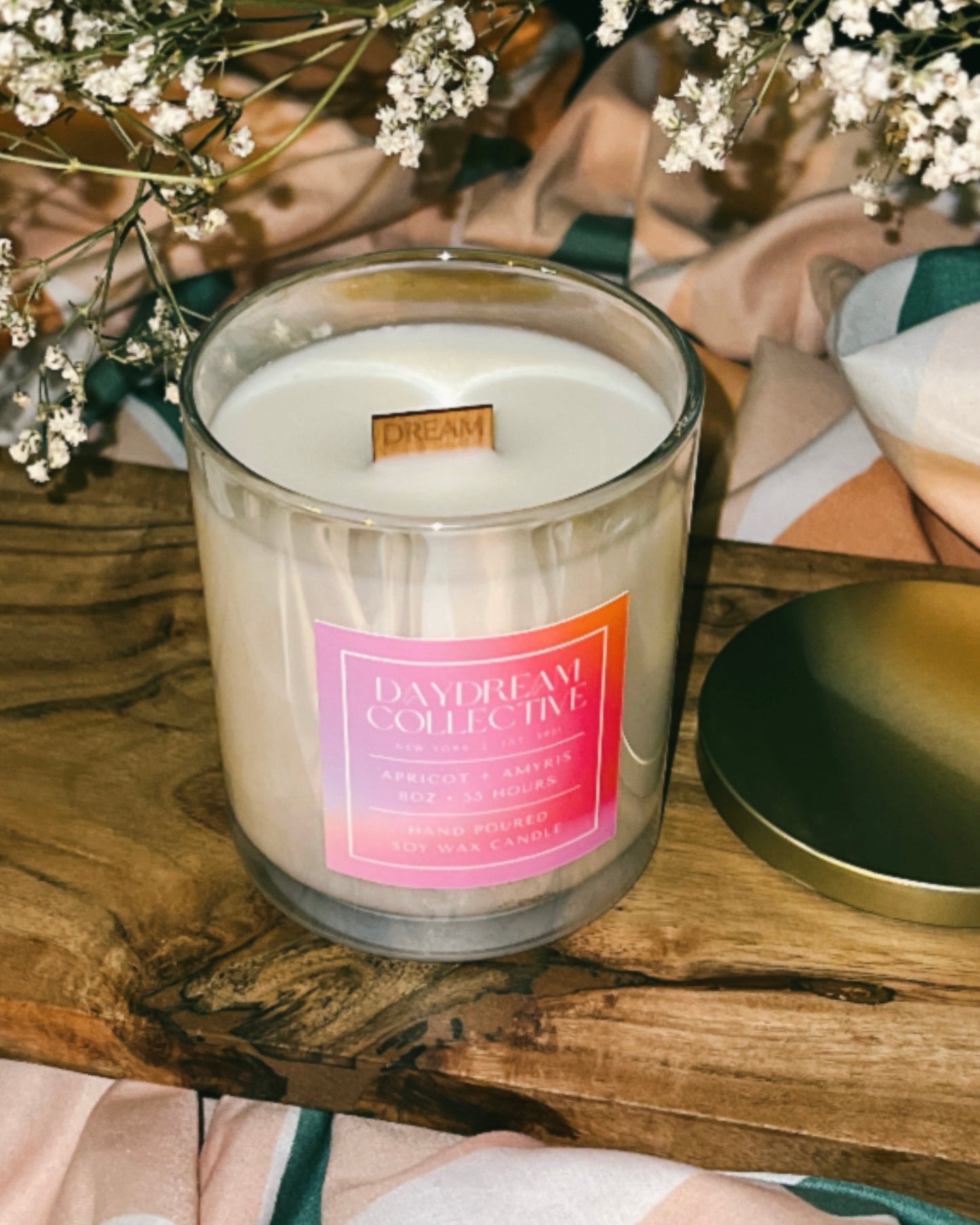 APRICOT + AMYRIS 8OZ CANDLE