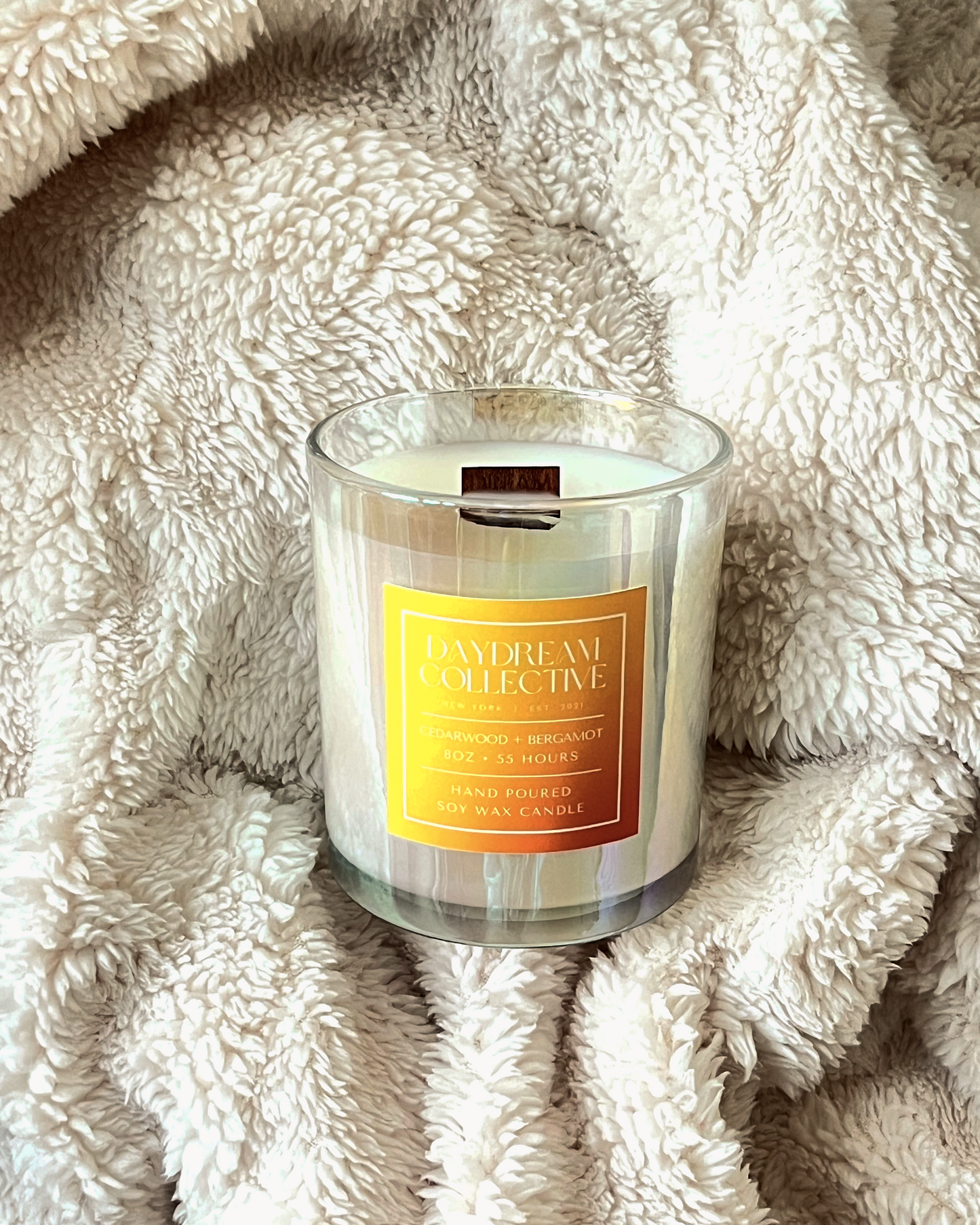 CEDARWOOD + BERGAMOT 8OZ CANDLE