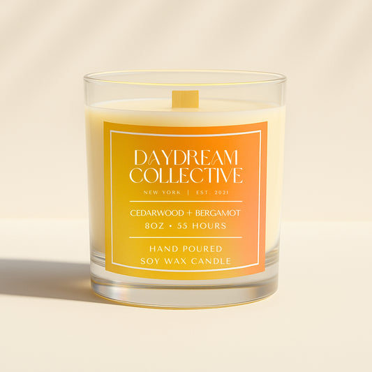 CEDARWOOD + BERGAMOT 8OZ CANDLE