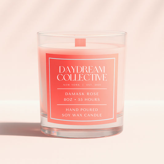 DAMASK ROSE 8OZ CANDLE